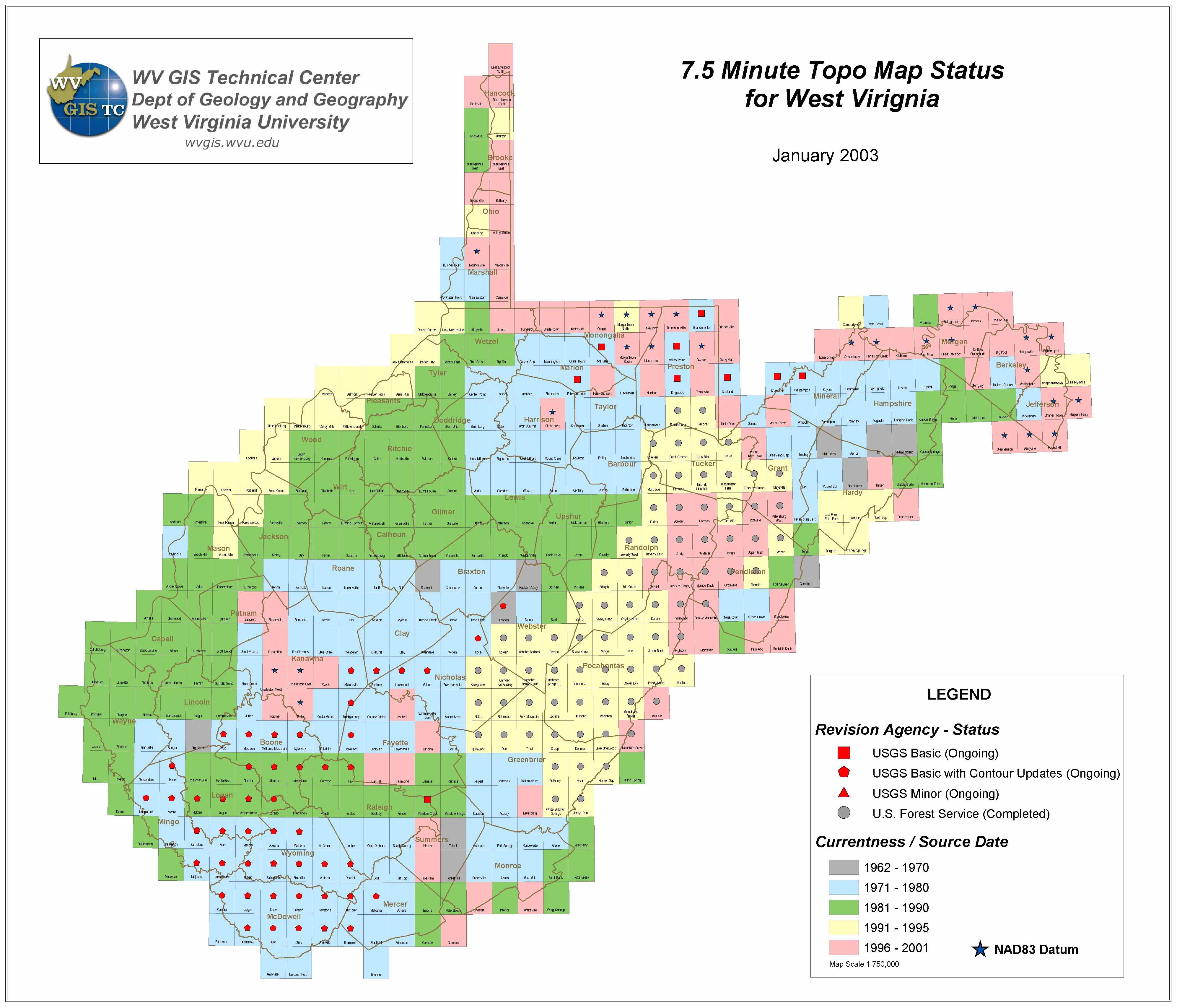 Usgs Cities And Towns Point Shapefile Wvgistc: Gis Data Clearinghouse